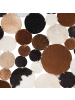 Beliani Kurzflor SORGUN in Braun/Schwarz/Beige - (W) 140 x (H) 0.4 x (L) 140 cm
