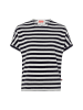Marie Lund Frottee-Shirt in marine weiß - 0003