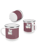 Mr. & Mrs. Panda Camping Emaille Tasse StandeMenschtliche Trauung V... in Kaffa Coffee