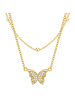Rafaela Donata Kette Schmetterling aus Sterling Silber mit Zirkonia in gelbgold