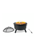 relaxdays Feuerschale in Schwarz - (H)62 x Ø 66 cm