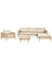 Beliani 3-tlg Sitzgruppe CALASETTA in Beige