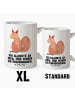 Mr. & Mrs. Panda XL Tasse Einhorn Glauben mit Spruch in Weiß