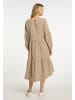 DreiMaster Damen Midikleid in Steinbeige