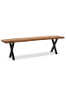 KADIMA DESIGN Esszimmerbank 120x40x45,5 cm Massivholz / Metall mit