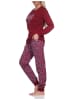 NORMANN Schlafanzug Pyjama langarm Bündchen Sterne - 81629 in beere