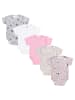 TupTam Baby Mädchen Kurzarm Wickelbody 5er Set in beige/grau