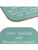Mr. & Mrs. Panda Tisch-Untersetzer Spruch Erzieher-Dank mit Spruch in Meeresbrise