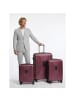 Redolz Essentials 14 4 Rollen Kofferset 3-teilig mit Dehnfalte aubergine metallic