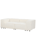 Beliani 3-tlg 2-Sitzer Sofa ARDAL in Weiß/Schwarz