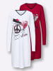 WITT WEIDEN Sleepshirts in rot-bedruckt + weiß-bedruckt