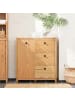 SoBuy Wäscheschrank in Natur - (B)80 x (H)90 x (T)35cm