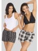 VIVANCE DREAMS Pyjamashorts in schwarz-weiß-gemustert