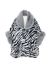 osha Damen Poncho in Grau Schwarz