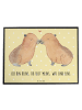 Mr. & Mrs. Panda Schreibunterlage Capybara Liebe mit Spruch in Gelb Pastell