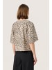 Soaked in Luxury Kurzarm-Bluse SLJalina Gerade Passform in Leopard Print