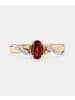 Diamant L'éternel Ring, mit Granat, 375 Gelbgold