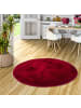 Snapstyle Hochflor-Teppich Feeling Mix Rund in rot