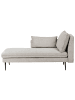 Beliani Chaiselongue YERRES in Grau/Schwarz - (W) 168 x (H) 79 x (L) 87 cm