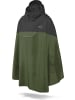 Normani Outdoor Sports Unisex Regenponcho wasserdicht Cherrapunji in Schwarz/Oliv