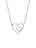 Elli DIAMONDS  Halskette 925 Sterling Silber Diamant, Herz in Silber