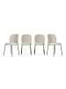 CALICOSY 4er-Set Stoelen NOA  in Schwarz - (W) 51  x (H)85  x (L)60 cm