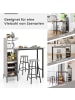 COSTWAY Bartisch mit Barhocker Set in Grau
