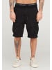 behype Cargoshorts - Kurze Hose für Herren im Regular-Fit in Schwarz