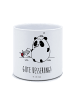 Mr. & Mrs. Panda XL Blumentopf Panda Gute Besserung mit Spruch in Weiß