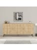 CALICOSY Sideboard mit Türen DUNE in Eiche - (W) 184  x (H) 77,4  x (L) 35  cm