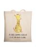 Mr. & Mrs. Panda Schultertasche Giraffe Zufrieden mit Spruch in Creme