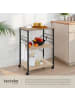 tectake Servierwagen Rugby inklusive 6 Haken, 65,5 x 45,5 x 88,5 cm, Industrial Holz hel