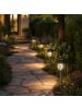 MARELIDA 4x LED Solar Wegleuchte Laterne Gartenleuchte H: 33cm in schwarz