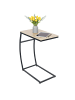 relaxdays Beistelltisch in Holzoptik/ Schwarz - (B)47,5 x (H)58,5 x (T)25 cm