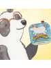 Mr. & Mrs. Panda Bierdeckel Einhorn Regenbogen Design mit Spruch in Weiß