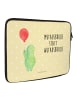 Mr. & Mrs. Panda Notebook Tasche Schildkröte Luftballon mit Spruch in Gelb Pastell