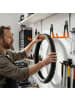 relaxdays 12-tlg. Wandhaken Garage-Set in Schwarz/ Orange - (B)18 x (H)8 x (T)23 cm