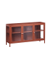 Beliani Vitrine NEWPORT in Braun/Gold - (W) 115 x (H) 64 x (L) 35 cm
