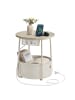 VASAGLE Beistelltisch Lilea in Beige-Weiß - (B)45 x (H)50 x (T)45 cm