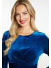 faina Damen Glitzerndes Samtkleid in Smaragd Blau