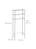 relaxdays Waschmaschinenregal in Silber - (B)67 x (H)162,5 x (T)30 cm
