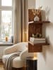 KADIMA DESIGN Wandregal 58x60x15 cm Massivholz Baum-Form Hängeregal