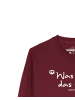wat? Apparel Sweatshirt Was muss das muss in Weinrot