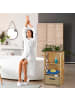 relaxdays Regal 4 Ablagen in Natur-Braun - (B)42 x (H)105 x (T)29 cm