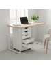 relaxdays Rollcontainer in Weiß - (B)40 x (H)78 x (T)40 cm