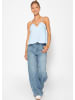 SASSYCLASSY Musselin Top aus Baumwolle in Hellblau