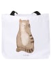 Mr. & Mrs. Panda Shopper Tasche Katze Sitzen ohne Spruch in Weiß