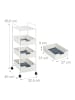 relaxdays Rollwagen in Weiß - (B)32,5 x (H)85,5 x (T)32,5 cm
