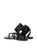 Isabel Marant Schwarz Leder Flip-Flop Sandalen