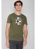 GreenBomb T-Shirt Football Sloth in Schmutziges Olivgrün